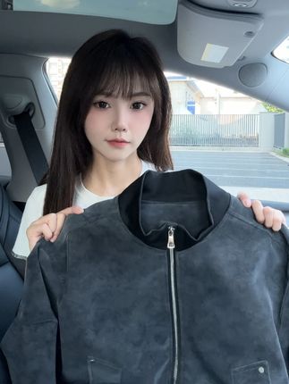秋季基础通勤皮夹克外套 #夹克外套 #男女同款 #日常通勤穿搭