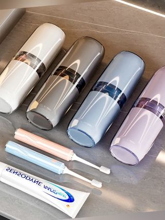 旅行洗漱杯透明牙刷盒情侣牙刷牙膏漱口杯便捷式旅游牙杯牙缸牙具#旅行洗漱杯 #牙刷盒套装 #便捷牙杯 #旅游用品 #情侣洗漱杯