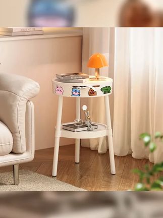沙发边几可移动茶几极简奶油风小圆桌角几创意迷你床头置物架桌子 #简约床头柜 #奶油风小茶几 #茶几 #小茶几 #可移动茶几