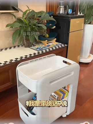 书本包包置物架推拉式置物架办公室桌下移动小推车书架桌面收纳盒