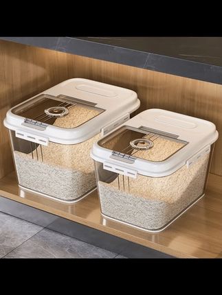 厨房米桶家用防尘防虫防潮密封米桶大容量面粉储粮翻盖大米桶储米#米桶 #米桶推荐 #面桶 #面粉收纳桶 #储粮桶