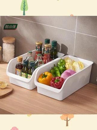 家用冰箱收纳盒日式橱柜储物盒零食桌面长方形置物盒厨房用#家用冰箱收纳盒 #日式橱柜 #零食置物盒 #长方形盒子 #厨房收纳