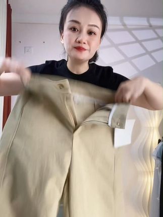 卡其色高腰直筒阔腿休闲裤女夏季新款显瘦梨形身材小个子九分裤