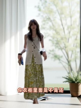 夏季流行穿搭一整套女2025新款镂空针织开衫高腰碎花半身裙两