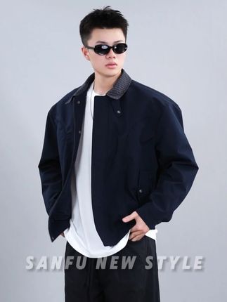 秋季的氛围感少不了一件翻领夹克 #翻领夹克 #男生穿搭