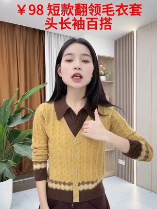 短款翻领毛衣套头长袖百搭洋气温柔知性宽松假两件中年女装 #显瘦穿搭 #品质女装 #洋气减龄 #洋气小衫 #上衣