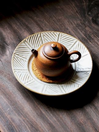 日式壶承手工干泡台储水养壶小茶盘陶瓷盖碗托垫复古茶具茶点果盘 #壶承 #壶承推荐 #干泡台 #干泡盘 #茶托