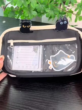#铅笔盒 #高颜值铅笔盒 #大容量铅笔盒 #文具盒 #笔袋 猫咪高颜值大容量笔袋女2025新款超火文具盒小初高学生ins铅笔盒