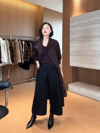 TANTAN 时尚休闲百搭秋冬阔腿毛呢休闲裤3043#休闲裤女 #阔腿裤 #时尚穿搭 #穿出高级感 #休闲百搭