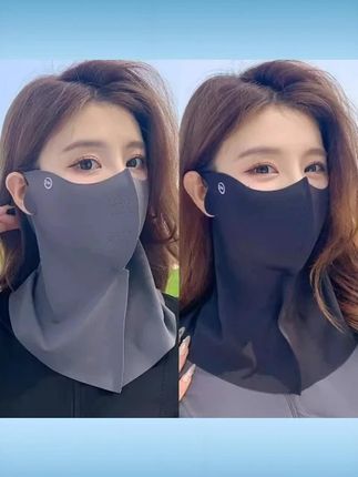 5D 软骨防晒口罩女夏冰丝凉感透气 UPF 护脖面罩长款户外骑行脸基尼 #5D 防晒口罩 #冰丝凉感 #UPF 防护 #护脖面罩 #户外骑行