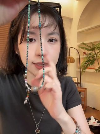 民族风凤凰松串珠链 #项链 #凤凰松石 #串珠项链