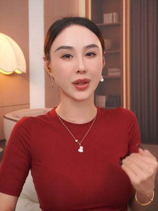 时尚双葫芦纯银项链 #饰品搭配  #纯银饰品 #饰品分享 #项链