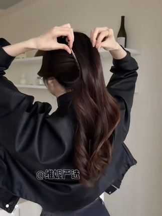 香蕉夹教程来了!超简单快去试试! #发型教程 #日常发型 #高马尾