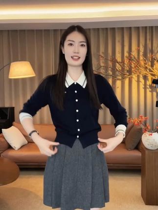 MOLANOOTD"雨别"25秋款羊毛开衫polo衫女气质减龄莫兰ML-B2508251#羊毛开衫 #气质减龄 #POLO衫 #早秋显贵穿搭 #青春的样子