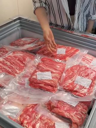 牛集社【谷饲原切肥牛】3/5 斤原切肥牛火锅烤肉片牛肉片肥牛片#肥牛片 #牛肉片 #烤肉片 #火锅烤肉片 #原切肥牛片