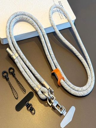 高端日系手机挂绳长款斜挎可背钛色户外登山挂脖防丢耐用背式挂链#数码 #数码科技 #数码推荐