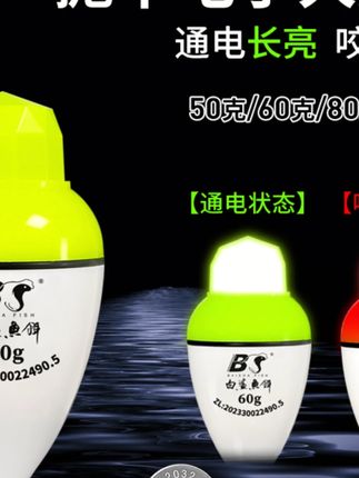 BAISHAFISHBS电子夜光漂咬钩变色大肚漂远投海杆抛竿浮漂日夜两用#电子夜光漂 #日夜两用 #咬钩变色 #钓鱼浮漂 #BAISHAFISHBS