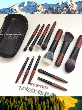 佳琦推荐12支迷你化妆刷便携套刷羊毛点彩刷短杆眼影刷旅行装带包 #美妆种草 #新手化妆品推荐 #平价彩妆