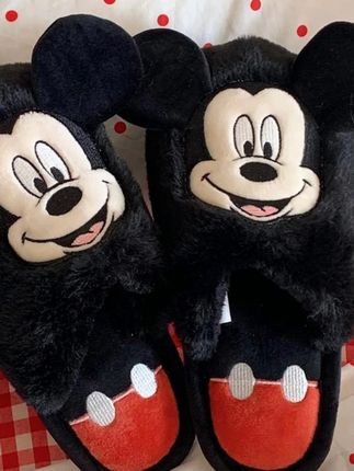 #k总 推荐正品米奇蝴蝶结米妮棉拖鞋男女休闲居家穿秋冬情侣毛毛鞋#拖鞋 #棉拖鞋 #家用拖鞋 #居家拖鞋