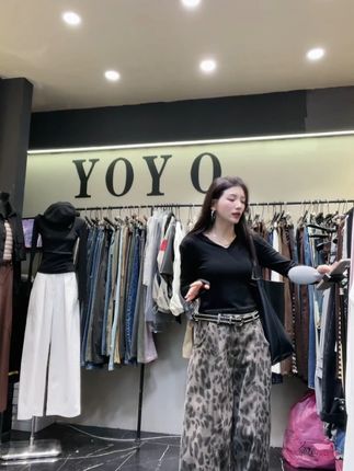 YOYO自制【豹纹牛仔】#显瘦穿搭 #谁穿谁好看系列 #品质女装