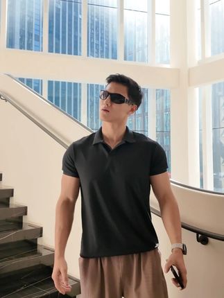 原来亨利衫才是男生穿搭的顶流#男生穿搭 #ootd穿搭 #品质男装 #总裁范 #polo衫