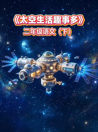 二年级语文下《太空生活趣事多》 #二年级下册 #二年级语文下册 #小学课文 #课文动画 #太空生活趣事多
