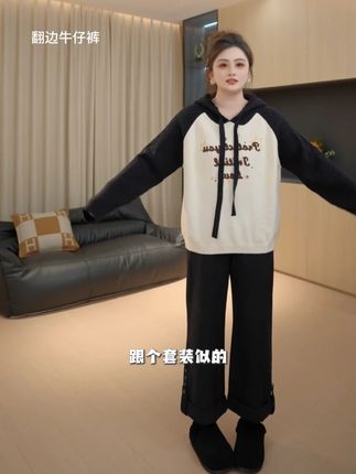长度随意调节的翻边直筒牛仔裤 上身只有裤型没有腿型 #百搭神裤 #大码女装 #显瘦穿搭 #遮肚子藏肉 #苹果型身材