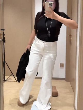 #百搭神裤 #对镜拍 #牛仔裤   #小个子显高显瘦穿搭    #ootd穿搭