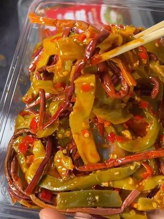 这个湖南特色红油贡菜蕨菜双拼真有那么脆吗? #红油双拼 #蕨菜贡菜