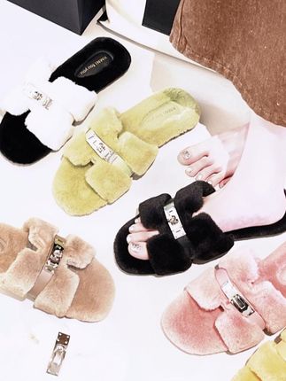 秋冬必备!韩版小香风7色毛毛拖鞋,时尚外穿超高级 #韩版毛毛拖 #小香风拖鞋 #时尚毛拖 #秋冬女拖 #7色方头拖