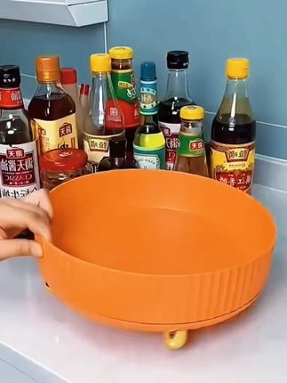 旋转调料置物架厨房台面多功能盐酱油瓶罐调味料收纳用品家用大全#厨房收纳 #调料置物架 #多功能用品 #家用好物 #厨房台面