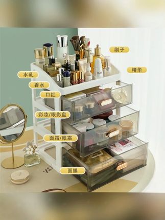 化妆品收纳盒2025新款爆款化妆品收纳架置物架桌面梳妆台收纳 #黄子韬 化妆品收纳盒2025新款爆款化妆品收纳架置物架桌面梳妆台收纳盒#化妆品收纳 #收纳盒 #梳妆台系列 #口红收纳