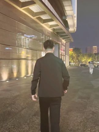 秋冬加棉加厚商务休闲行政夹克男士修身翻领黑色行政外套24025