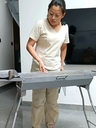 大号折叠烧烤炉 #户外烧烤露营 炉体加厚耐烧防生锈,能够满足5-15人户外聚餐