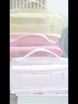 透明网纱化妆包女便携随身大容量ins高级感旅行护肤收纳洗漱包袋#透明化妆包 #网纱化妆包 #女用化妆包 #旅行收纳 #大容量化妆包