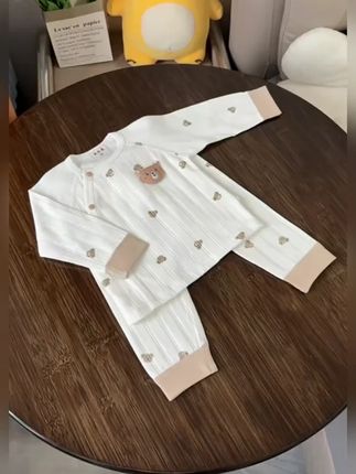初生婴儿纯棉秋衣套装宝宝偏襟长袖上衣春秋款男女可调节开裆裤子#初生婴儿秋衣 #纯棉套装 #宝宝秋衣 #偏襟上衣 #可调节裤子