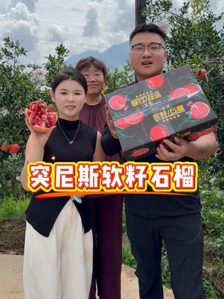 来会理出差吃石榴,差点媳妇都没了,不行以后坚决不能带她出门了!#夫妻 #搞笑 #软籽石榴 #水果