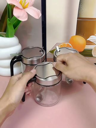 玻璃调料盒套装家用调料罐厨房调味瓶调料罐子味精盐调料瓶调味罐 #筷子筒 #筷子收纳盒 #筷子笼 #不锈钢筷子笼 #免打孔筷子笼