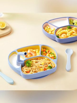 宝宝1-3岁幼儿餐盘儿童饭盒分格盘婴儿自主进食防摔训练碗 #阿文 #餐盘 #饭盒 #阿文推荐 #好物分享