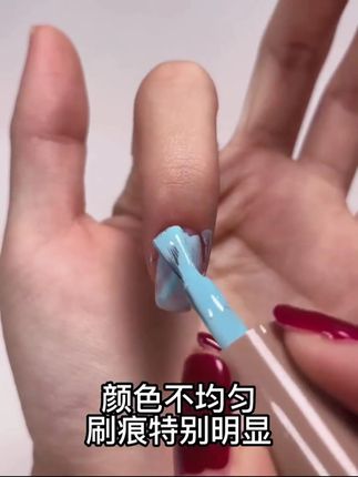 涂个颜色咋就这么难?不是不均匀就是刷痕严重 #小圆饼素颜建构底胶 #素颜建构底胶 #美甲教程 #建构美甲 #软薄甲