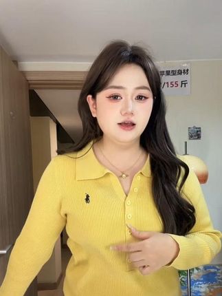 高级老钱风排口翻领毛衣针织衫大码显瘦刺绣毛衣3779#穿出高级感 #显瘦遮肉 #品质女装 #小众设计感 #轻奢女装
