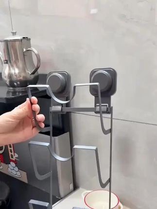 多层厨房锅盖架台面厨房置物架壁挂两用立式锅铲架子砧菜板放置器