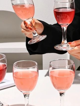 6只装ins风高脚杯!啥酒都能喝的玻璃水杯,带高脚款#高脚杯 #杯子