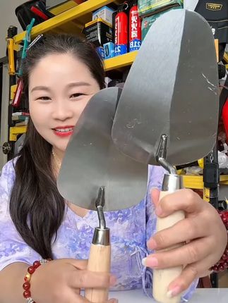 瓦工抹泥刀灰匙油灰刀灰铲子上灰器圆头尖头抹子收光刀贴砖工具尖#抹泥刀#油灰刀#贴砖工具#铲子