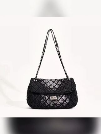 包包女2025新款水墨染牛仔流浪包菱格链条包韩版大容量斜挎单肩包 #单肩包 #斜跨波 #链条包 #流浪包 #百搭包包