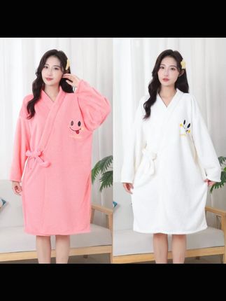 新款时尚可穿式系带浴袍睡袍吸水速干浴巾不掉毛柔软舒适成人裕裙#浴袍推荐 #时尚浴袍 #吸水速干 #柔软浴袍 #成人浴袍