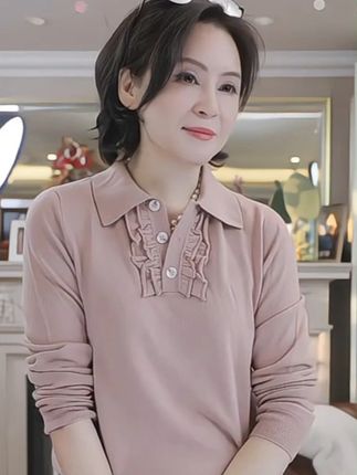双层花边领针织衫#显瘦遮肉 #轻奢女装 #洋气减龄 #减龄穿搭 #优雅女人