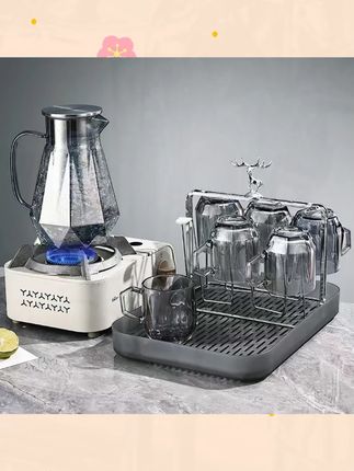 新【带杯托杯架】冷水壶钻石水壶玻璃水杯家用套装客厅凉水壶耐高温#杯子 #水杯 #水杯推荐 #玻璃杯 #强烈推荐 @巨量千川 @小店随心推 @DOU+上热门