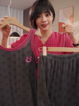这款小熊睡衣印花套装好好看,喜欢的姐妹们闭眼入 #贴身衣物 #夏季新款 #女装 #穿搭