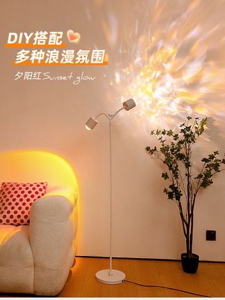 妃饰网红爆款直播店铺氛围落地灯夕阳红动态水波纹爱心提升氛围#水波纹爱心灯 #网红爆款灯 #夕阳红落地灯 #直播氛围灯 #妃饰落地灯